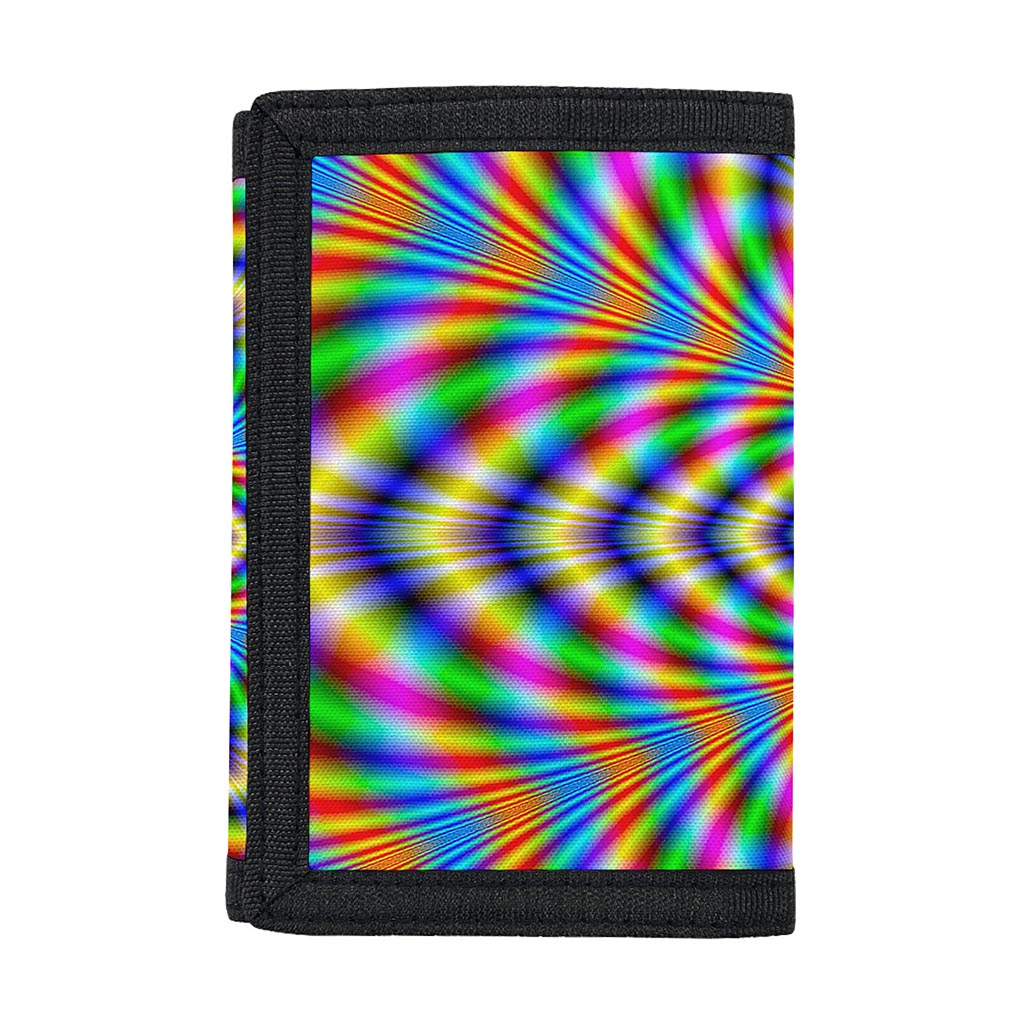 Octagonal Psychedelic Optical Illusion Trifold Wallet