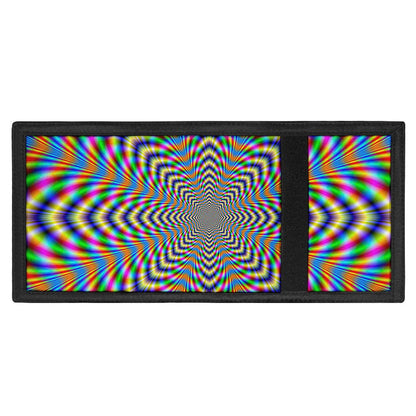 Octagonal Psychedelic Optical Illusion Trifold Wallet