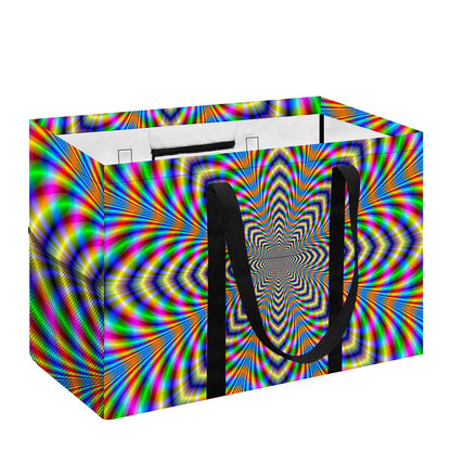 Octagonal Psychedelic Optical Illusion Utility Tote Bag