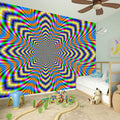Octagonal Psychedelic Optical Illusion Wall Sticker