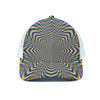 Octagonal Psychedelic Optical Illusion White Mesh Trucker Cap