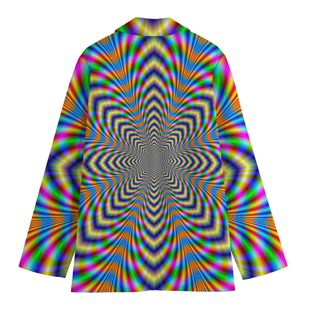 Octagonal Psychedelic Optical Illusion Women's Blazer