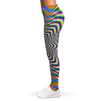 Octagonal Psychedelic Optical Illusion Women's Leggings