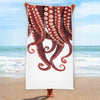 Octopus Tentacles Print Beach Towel