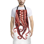 Octopus Tentacles Print Bib Apron With Pocket