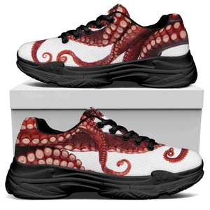 Octopus Tentacles Print Black Chunky Shoes