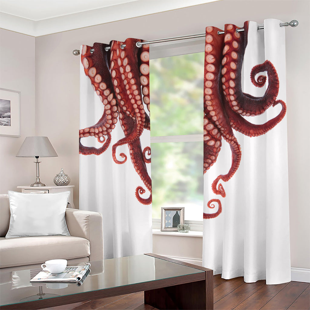 Octopus Tentacles Print Blackout Grommet Curtains