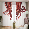 Octopus Tentacles Print Dimout Pencil Pleat Curtains