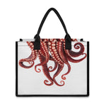 Octopus Tentacles Print Canvas Tote Bag