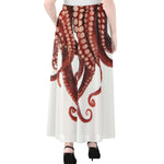 Octopus Tentacles Print Chiffon Maxi Skirt