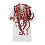 Octopus Tentacles Print Cotton Hawaiian Shirt