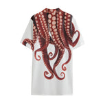 Octopus Tentacles Print Cotton Hawaiian Shirt