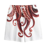 Octopus Tentacles Print Cotton Shorts