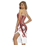 Octopus Tentacles Print Cross Back Cami Dress
