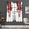 Octopus Tentacles Print Grommet Curtain Panels
