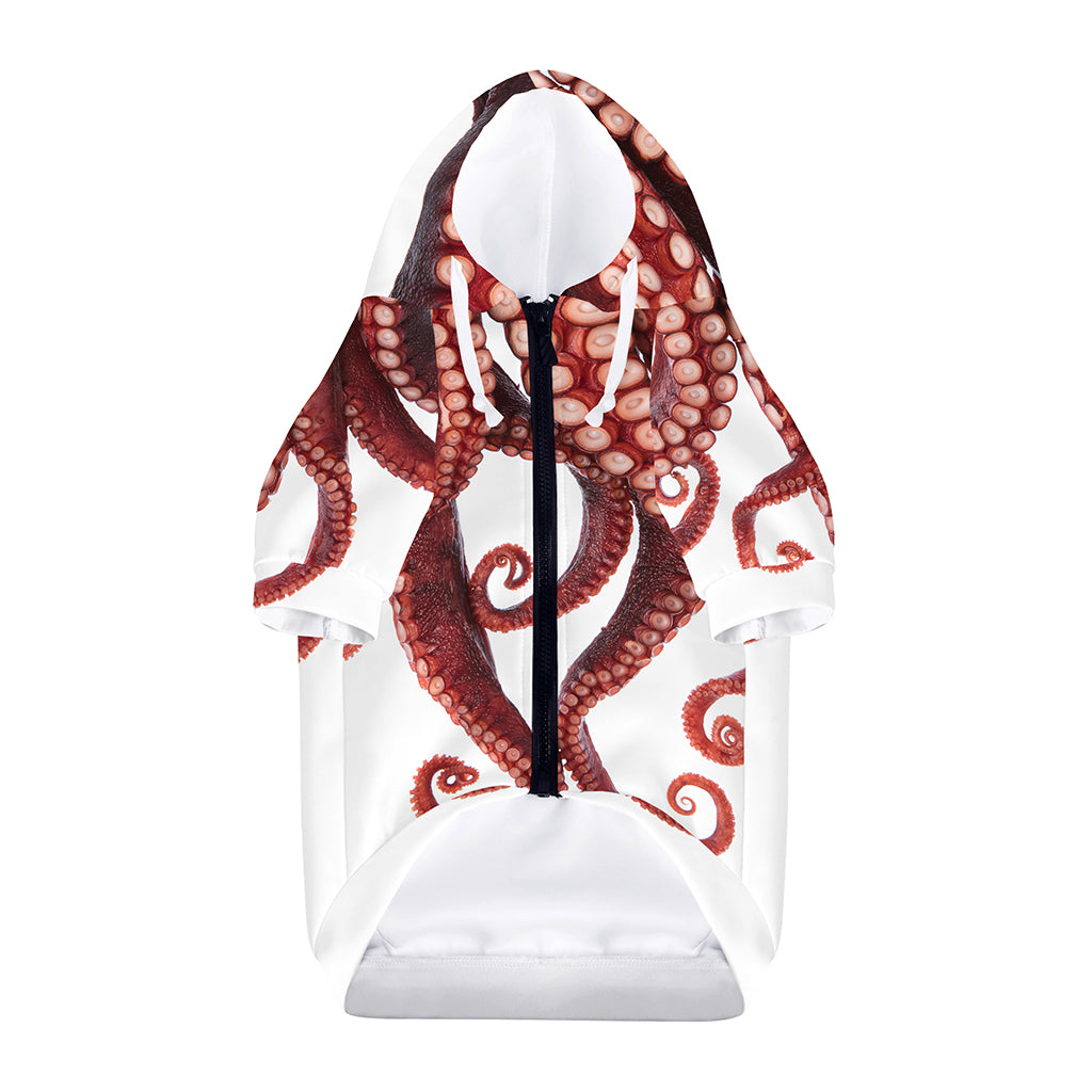 Octopus Tentacles Print Dog Zip Up Hoodie