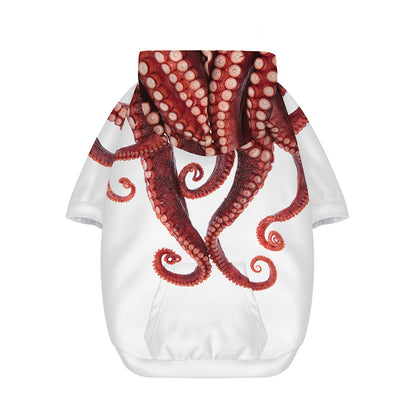 Octopus Tentacles Print Dog Zip Up Hoodie