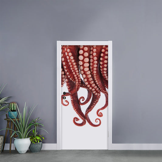 Octopus Tentacles Print Door Sticker
