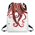 Octopus Tentacles Print Drawstring Backpack