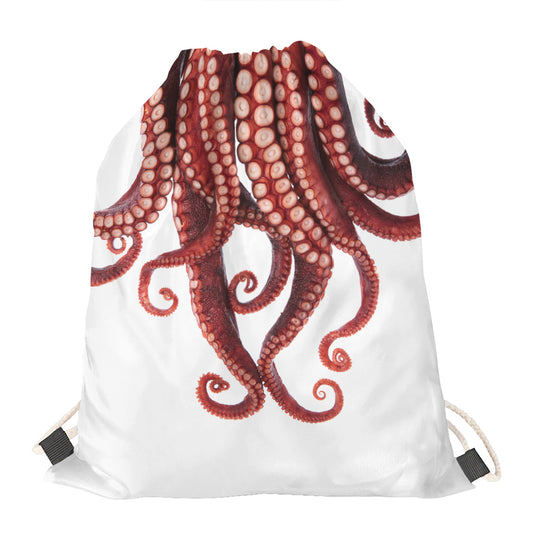 Octopus Tentacles Print Drawstring Bag