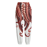 Octopus Tentacles Print Fleece Lined Knit Pants