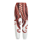 Octopus Tentacles Print Fleece Lined Knit Pants