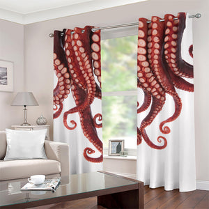 Octopus Tentacles Print Grommet Curtains