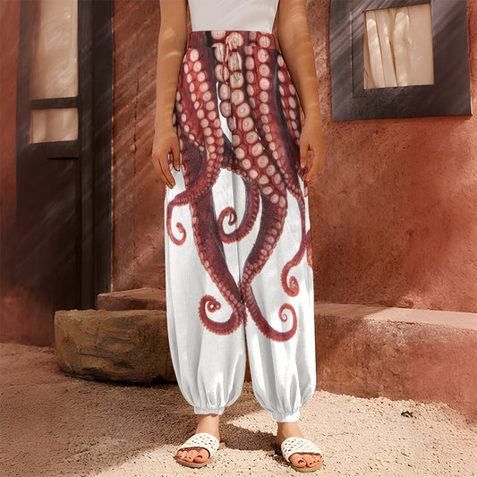 Octopus Tentacles Print Harem Pants