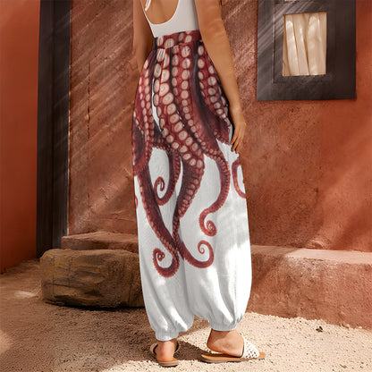 Octopus Tentacles Print Harem Pants
