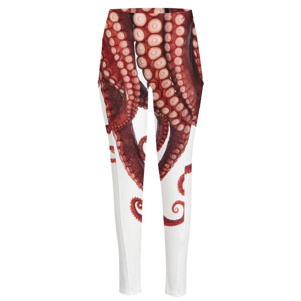 Octopus Tentacles Print High-Waisted Pocket Leggings