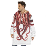 Octopus Tentacles Print Hoodie Blanket