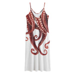 Octopus Tentacles Print Jersey Midi Cami Dress