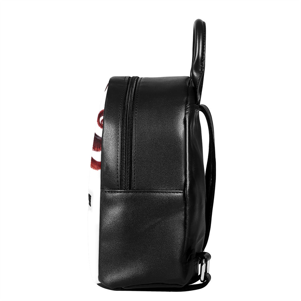 Octopus Tentacles Print Leather Backpack