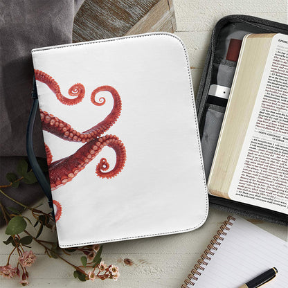 Octopus Tentacles Print Leather Bible Cover