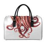 Octopus Tentacles Print Leather Duffle Bag