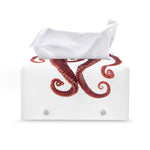 Octopus Tentacles Print Leather Tissue Box Cover