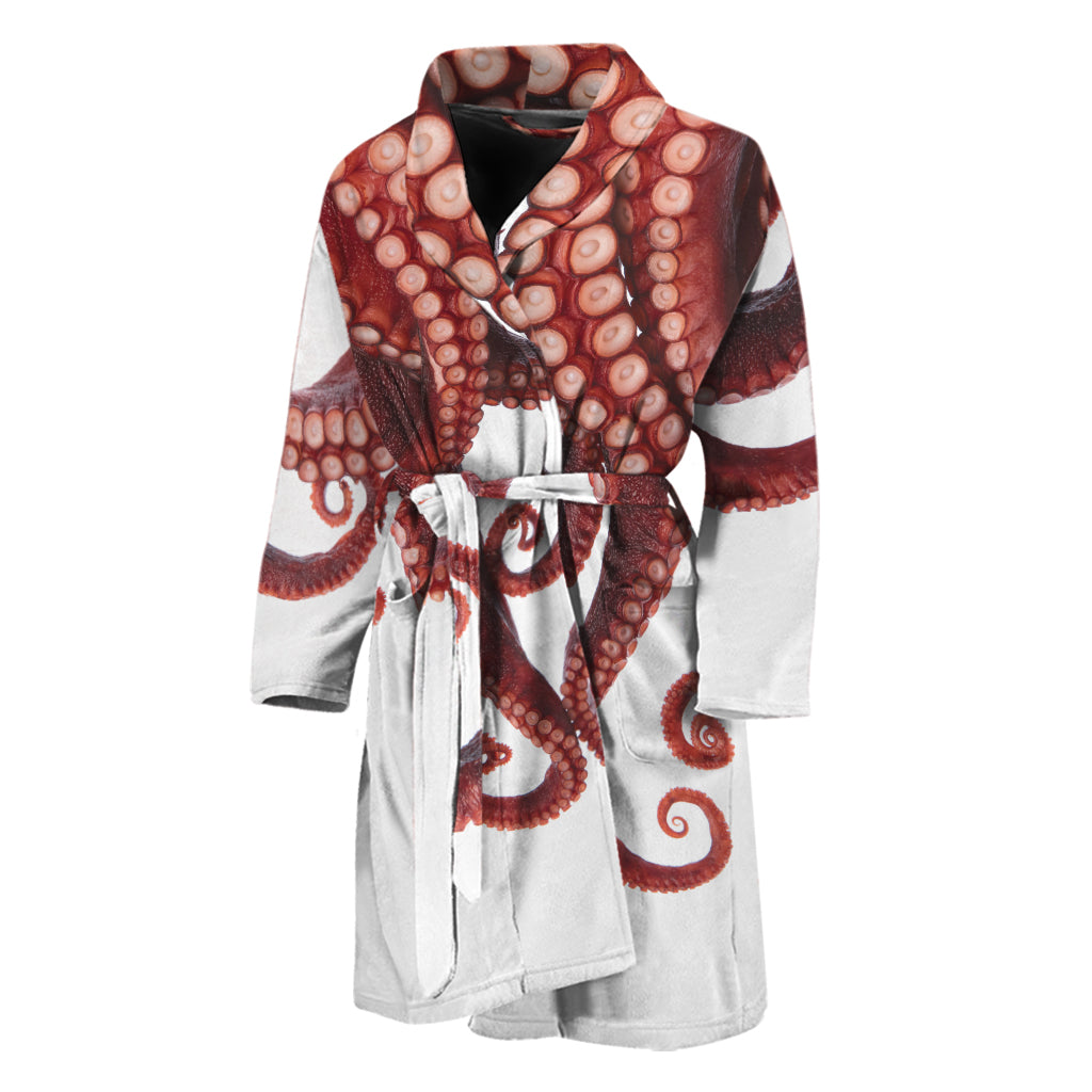 Octopus Tentacles Print Men's Bathrobe