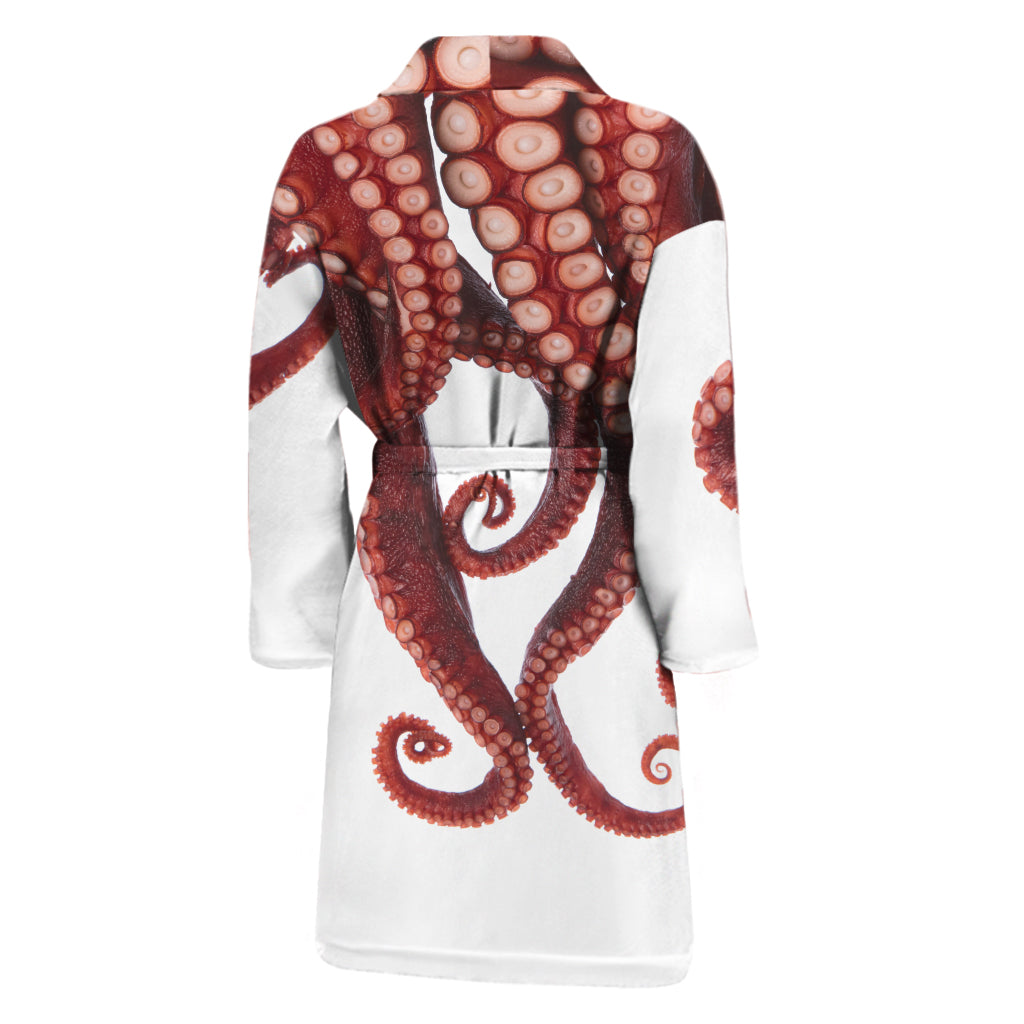 Octopus Tentacles Print Men's Bathrobe