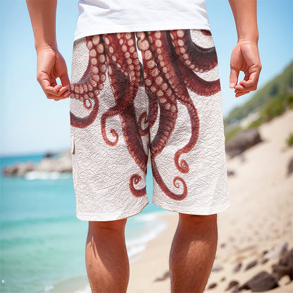 Octopus Tentacles Print Men's Cargo Shorts