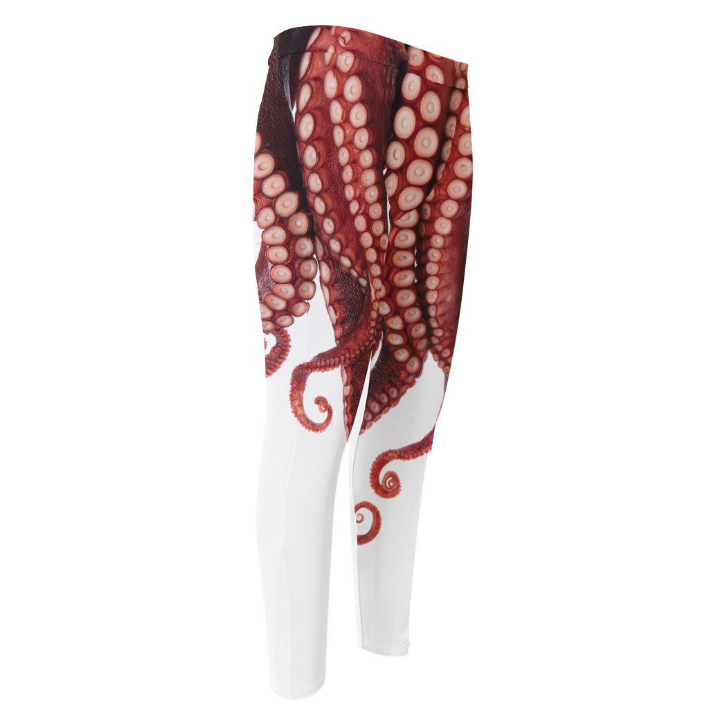 Octopus Tentacles Print Men's Compression Pants