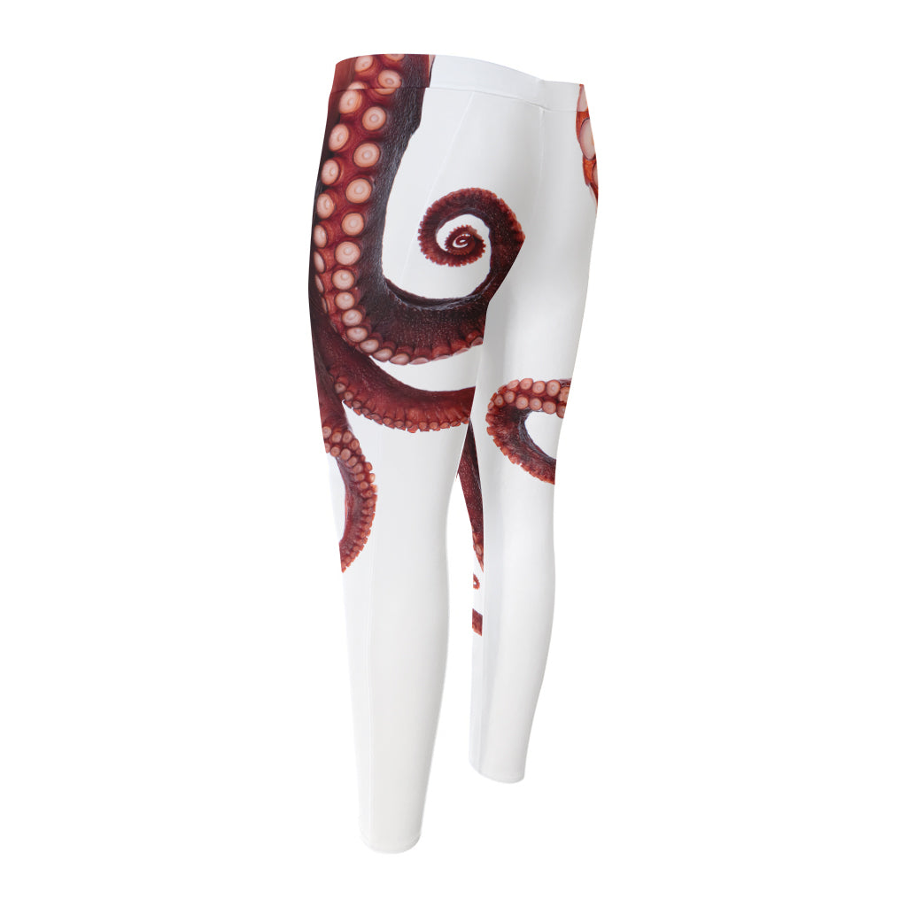 Octopus Tentacles Print Men's Compression Pants