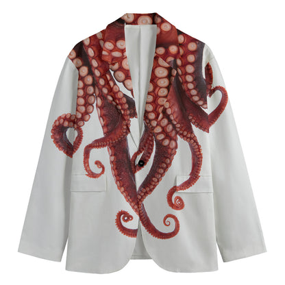 Octopus Tentacles Print Men's Cotton Blazer