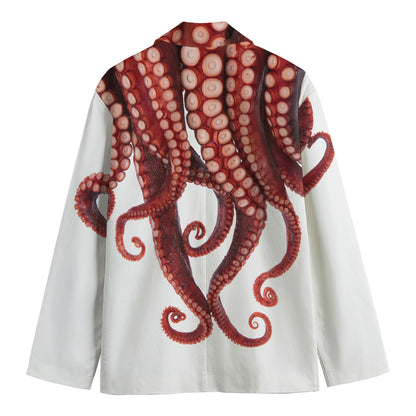 Octopus Tentacles Print Men's Cotton Blazer