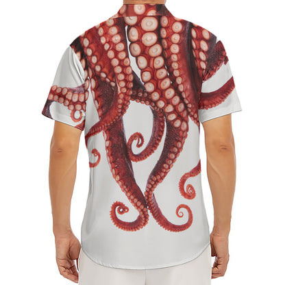 Octopus Tentacles Print Men's Deep V-Neck Shirt