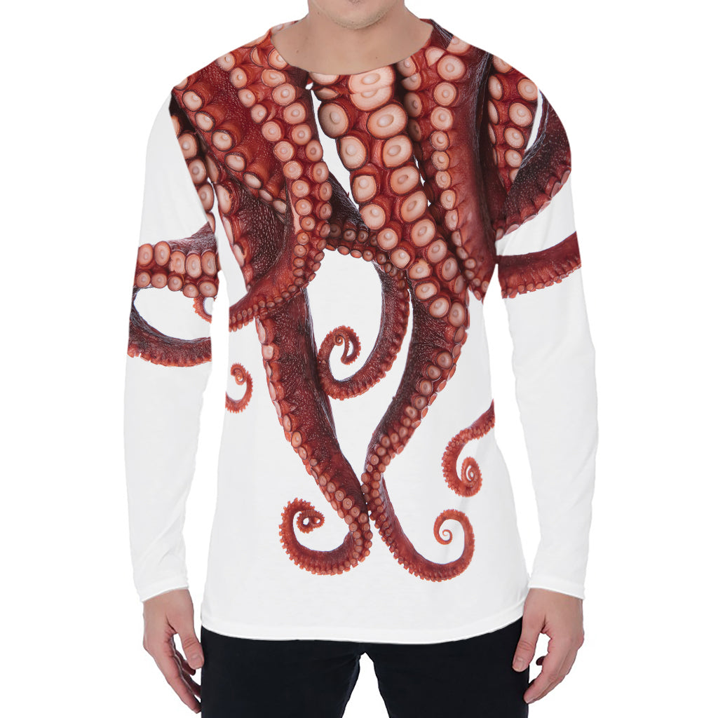 Octopus Tentacles Print Men's Long Sleeve T-Shirt