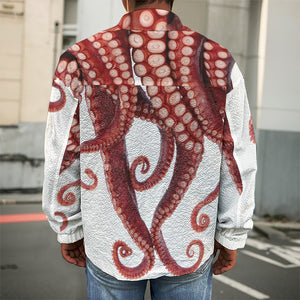 Octopus Tentacles Print Men's Shirt Jacket