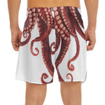 Octopus Tentacles Print Men's Split Running Shorts