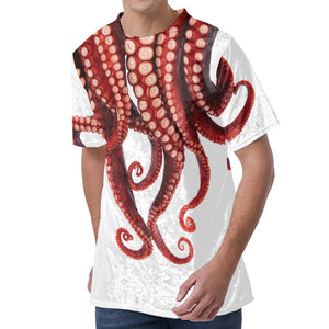 Octopus Tentacles Print Men's Velvet T-Shirt