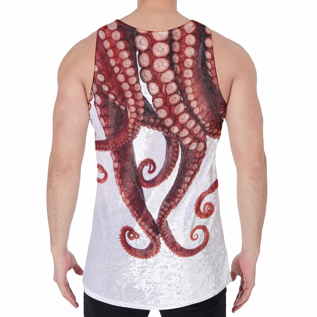 Octopus Tentacles Print Men's Velvet Tank Top