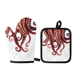 Octopus Tentacles Print Oven Mitt And Pot Holder Set